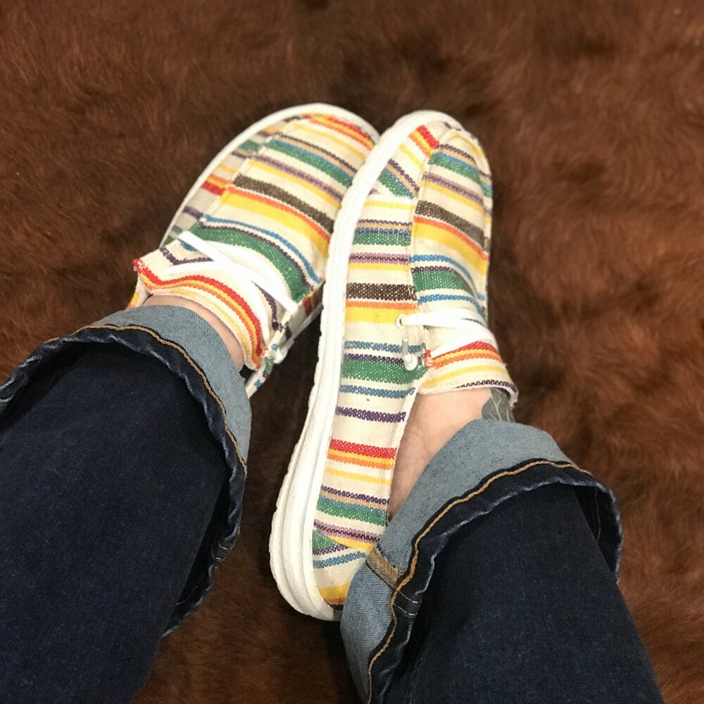 Colorful Serape Slip On Shoes